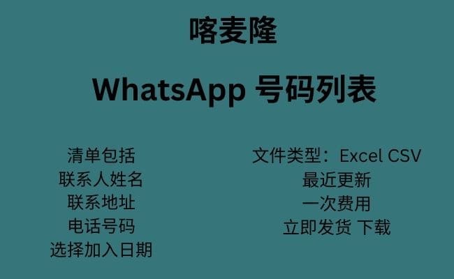 喀麦隆 WhatsApp 数据