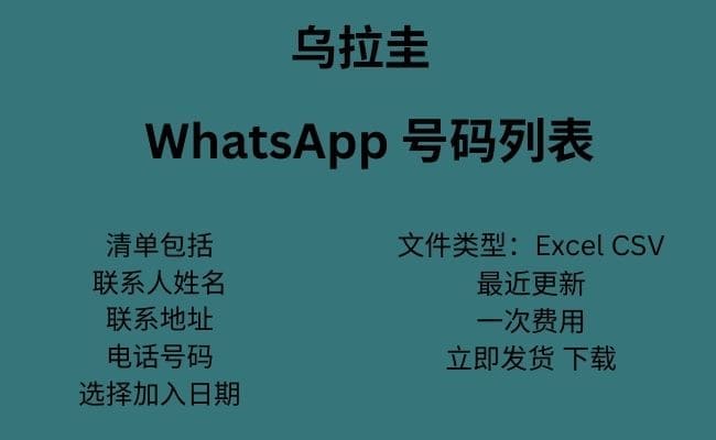 乌拉圭 WhatsApp 数据​